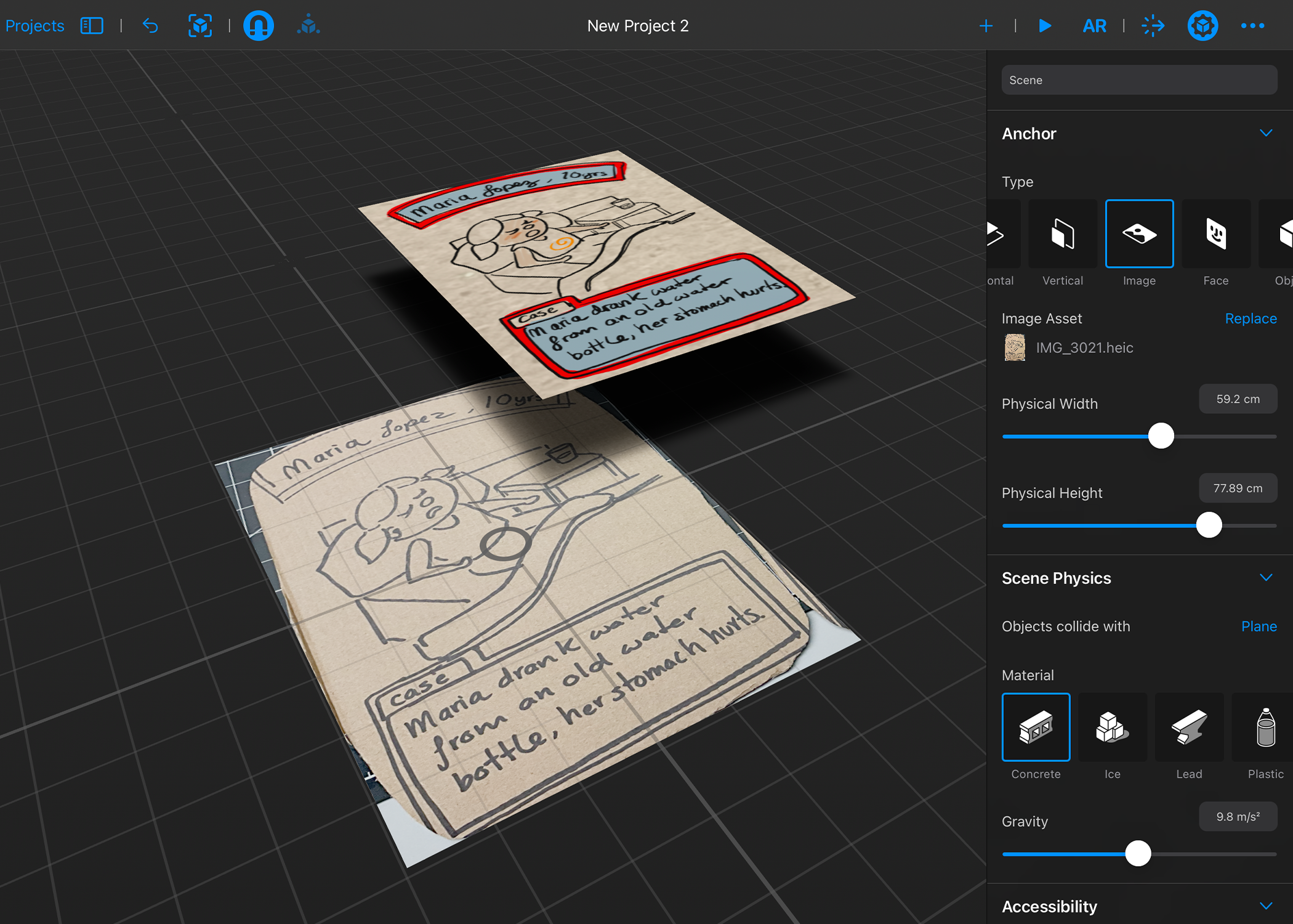 The testing involved viewing the board in 3D. Through this process, I realized that the initial composition of the board was not as engaging as it could be. The design would benefit from including dedicated spaces inside the board to store the legs, arms, and cards. To improve organization and usability, I am considering adding a special drawer inside the game where these components can be stored when not in use.